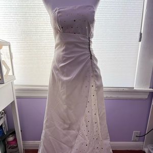 Long white prom dress